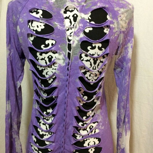 AnM Tops - FREE AnM Purple Graphic Print Long Sleeve Shirt L
